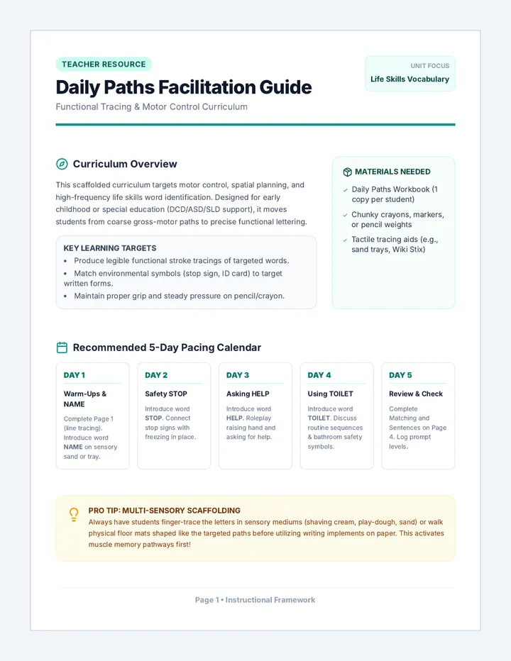 Daily Paths Teacher Guide