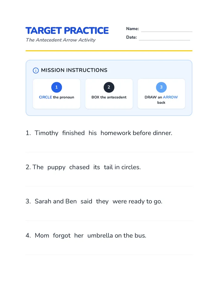 Target Practice Worksheet