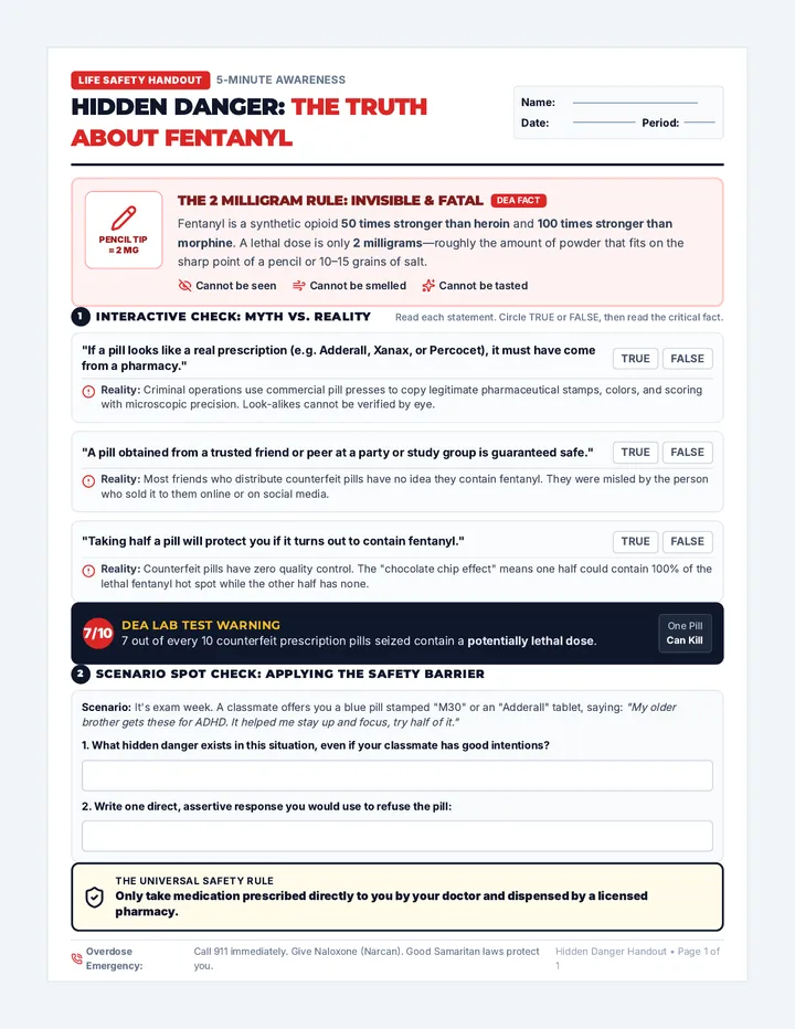 Hidden Danger Student Handout