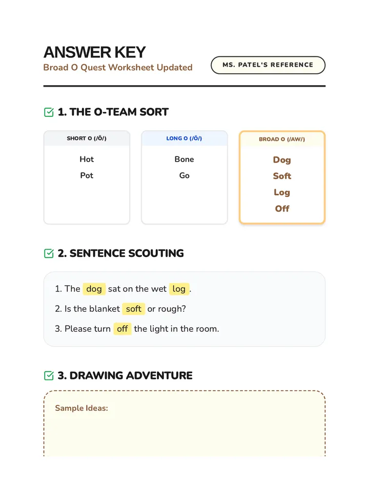 Broad O Quest Answer Key Updated