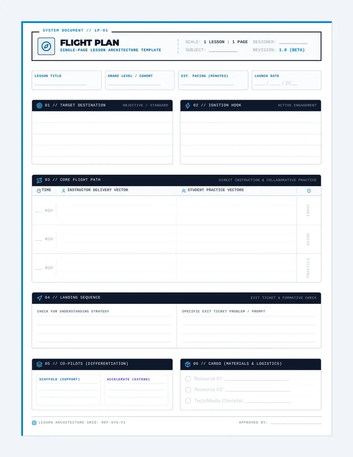 Flight Plan Template
