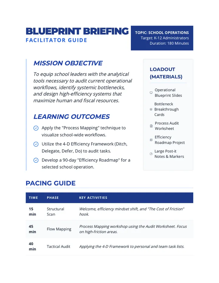 Blueprint Briefing Teacher Guide