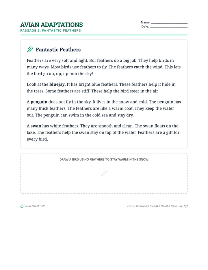 Fantastic Feathers Passage 2