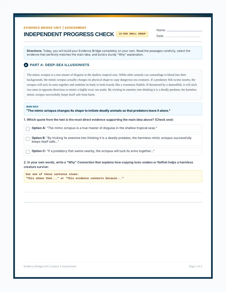 Evidence Bridge Assessment