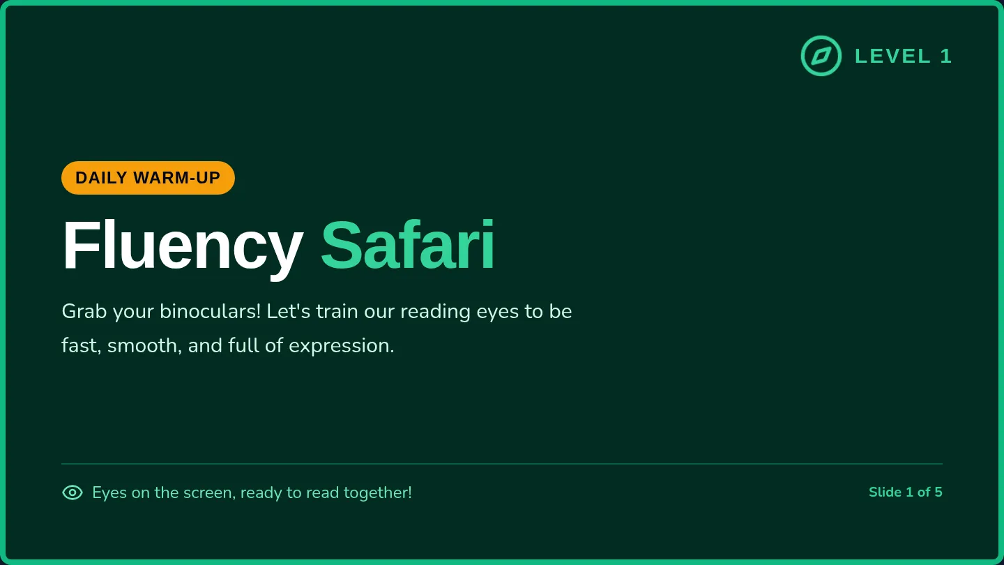 Fluency Safari Slides