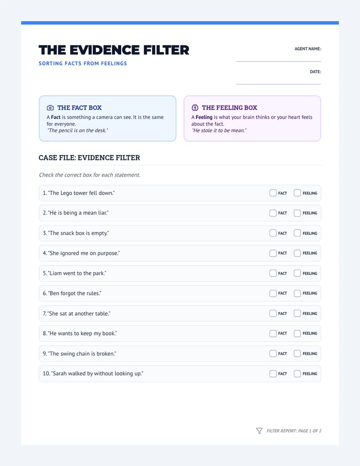Filtered Evidence Practice Guide Line Evidence Filter Worksheet • Material • Lenny.com