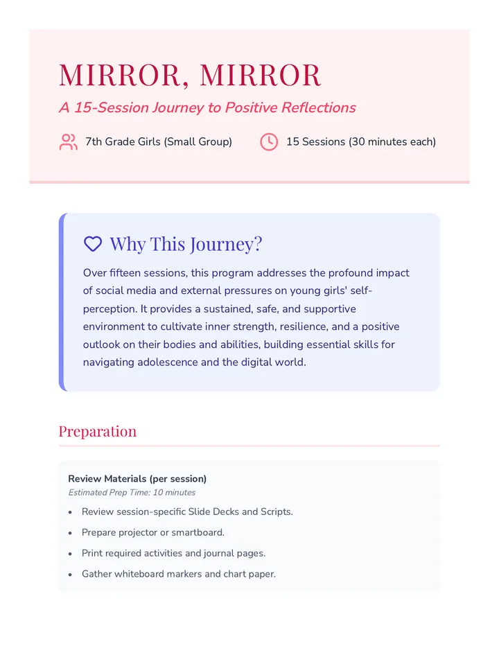 Mirror Mirror Journey Plan Document