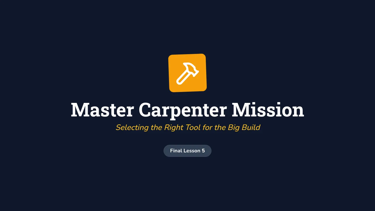 Master Carpenter Mission Slides