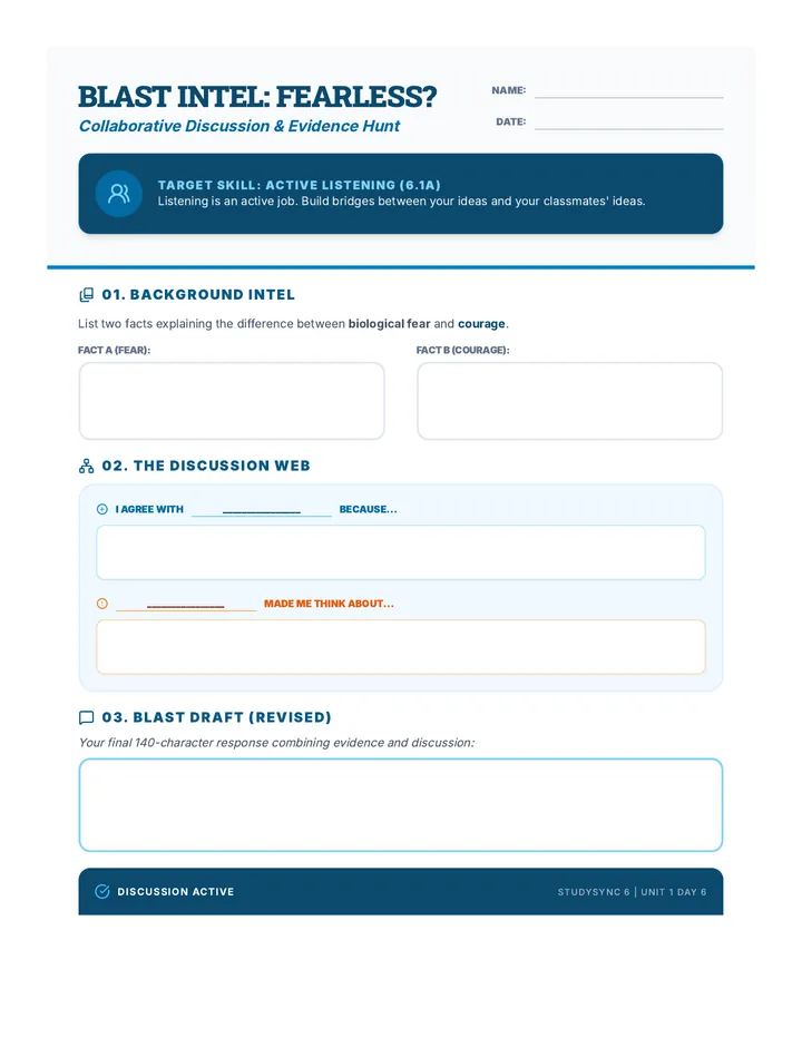 Courage Blast Activity