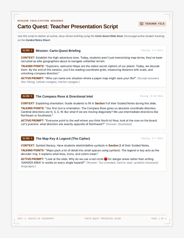 Carto Quest Teacher Guide