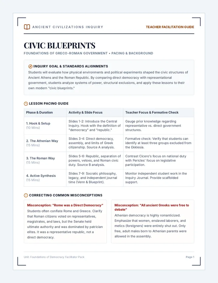 Civic Blueprints Teacher Guide
