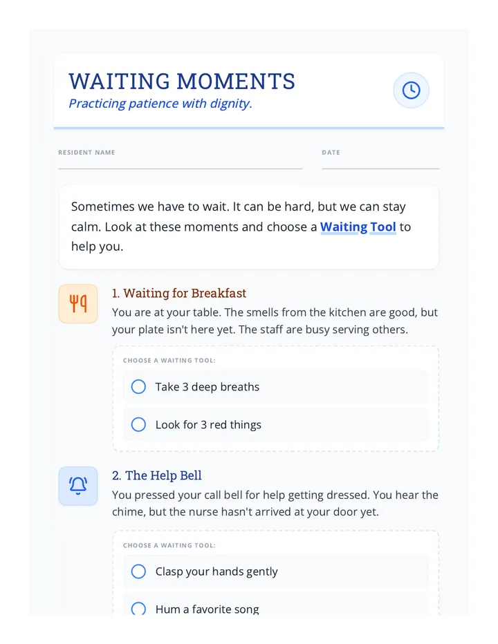 Waiting Moments Activity
