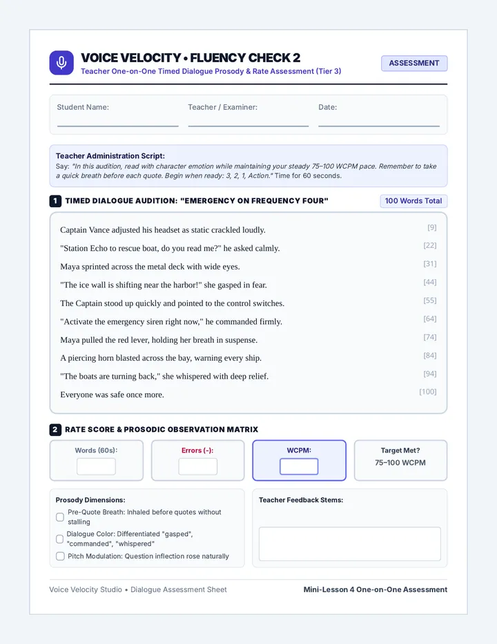 Dialogue Dynamics Fluency Check