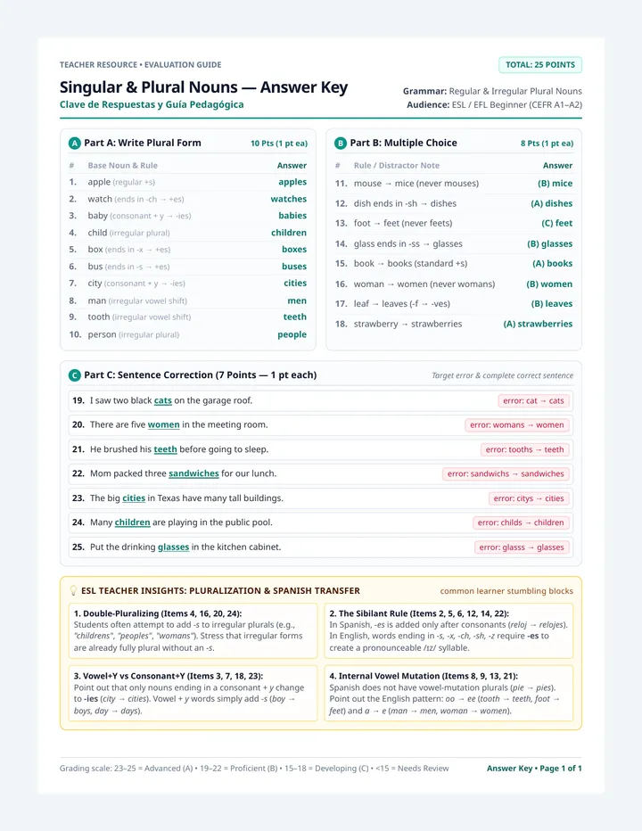 Noun Power Answer Key