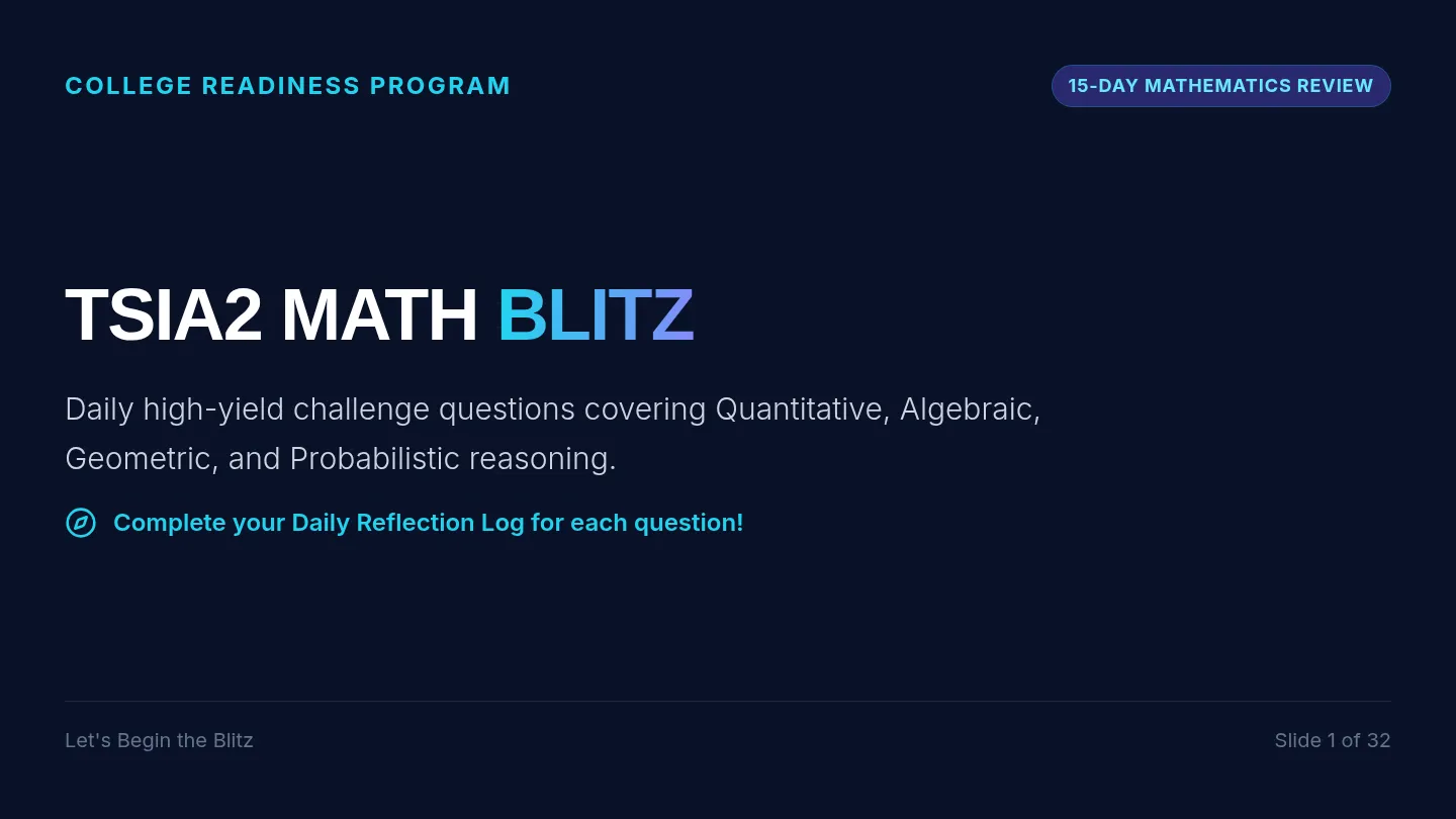 Math Blitz Slides