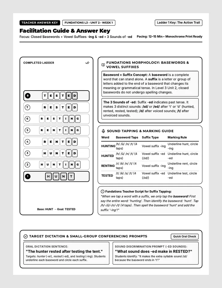 Suffix Switch Teacher Keys