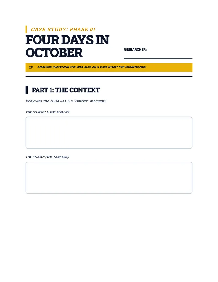 Four Days Case Study Guide
