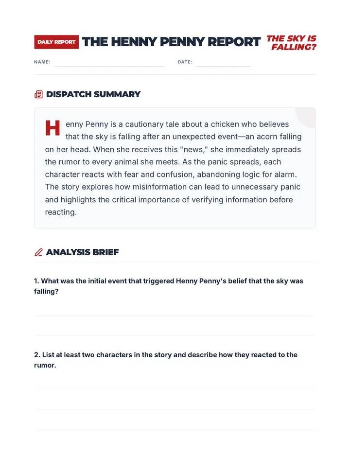 Henny Penny Summary Handout