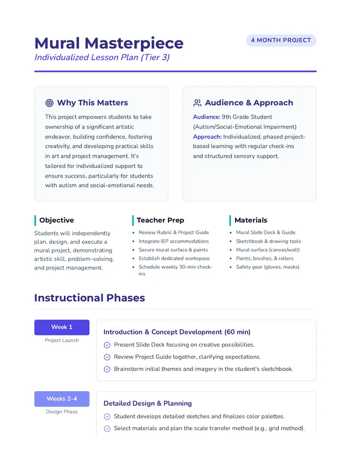 Mural Masterpiece Lesson Plan