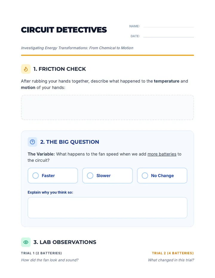Circuit Flow Worksheet