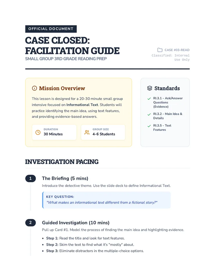 Case Closed Teacher Guide