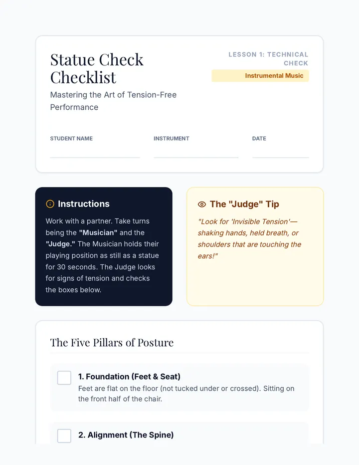 Statue Check Checklist
