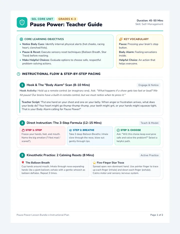 Pause Power Teacher Guide