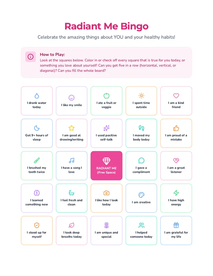 Radiant Bingo Activity