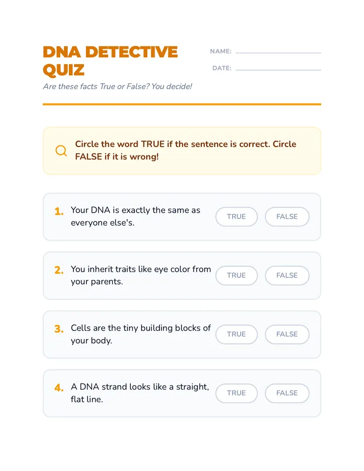 DNA Detective Quiz