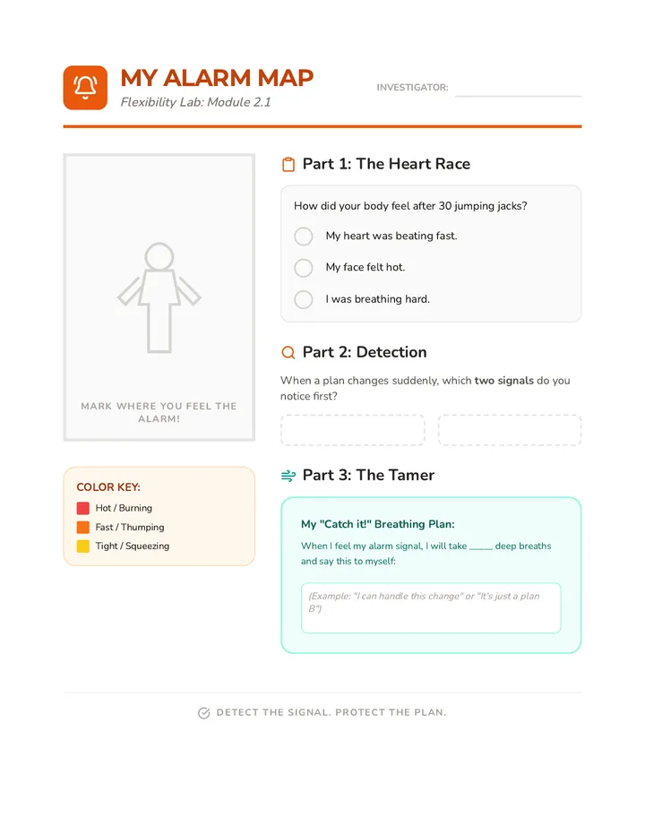 Alarm Map Activity Sheet