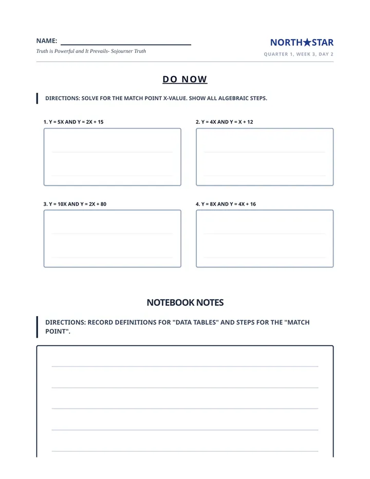 Table Trends Student Handout