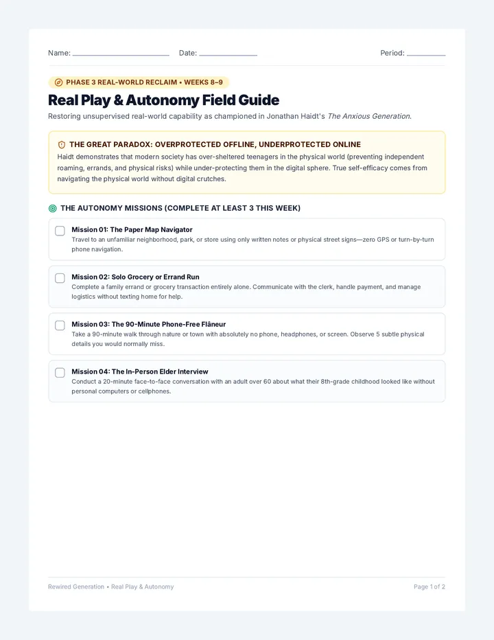 Real Play Field Guide
