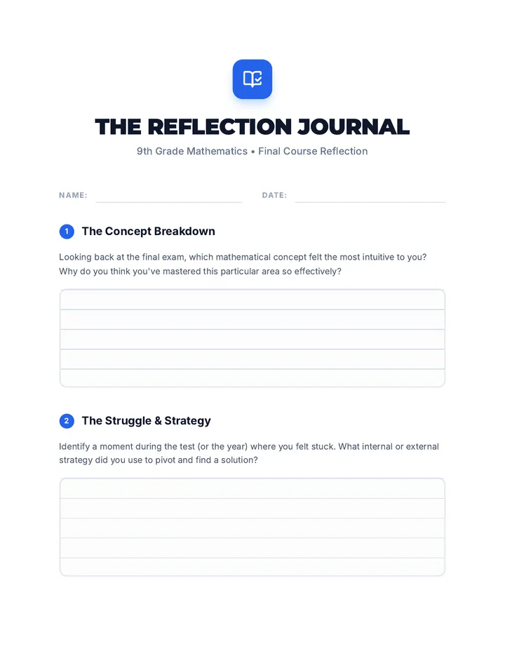 Mastery Reflection Journal