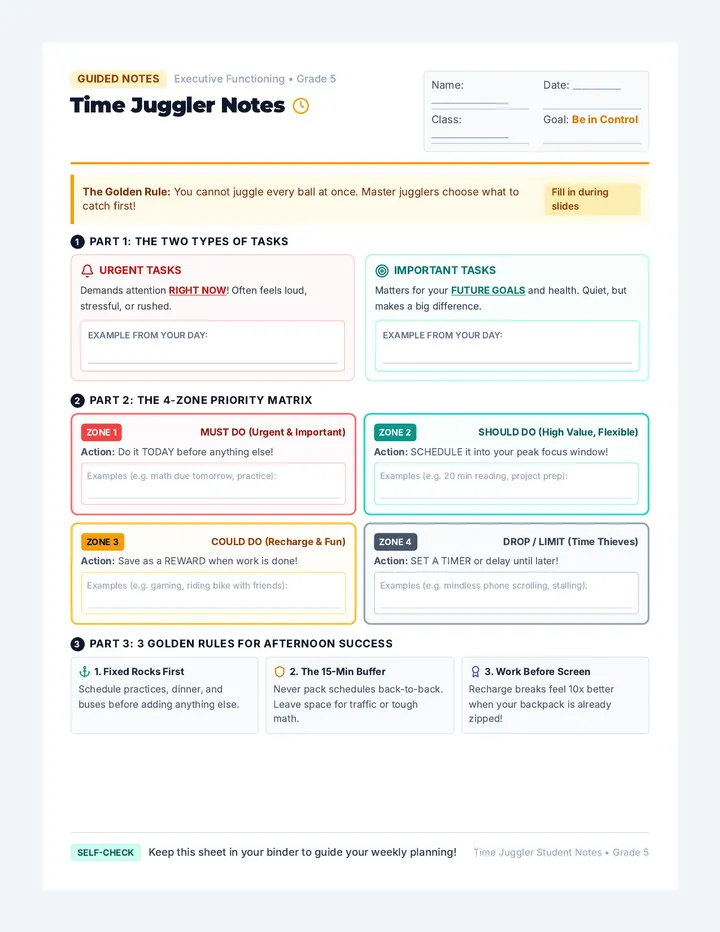 Time Juggler Notes