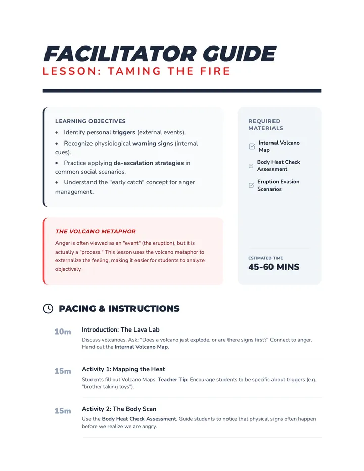 Taming Eruptions Guide Teacher Resource