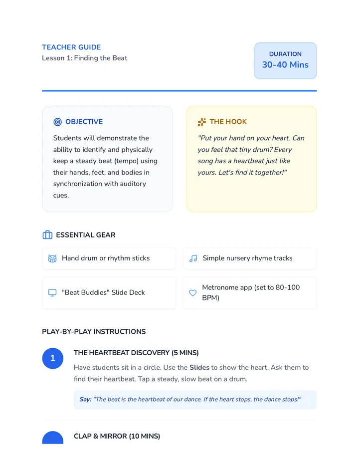 Beat Buddies Teacher Guide