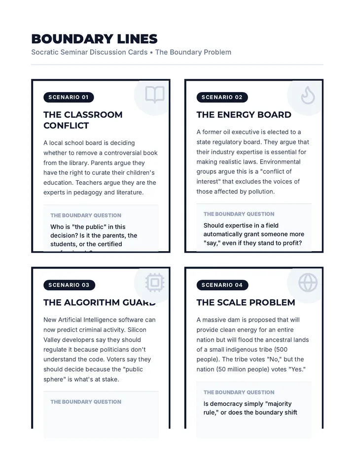 Boundary Lines Discussion Cards