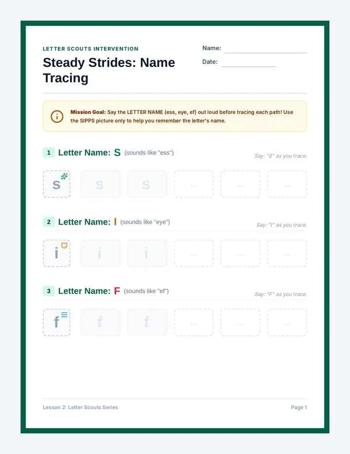Steady Strides Worksheets