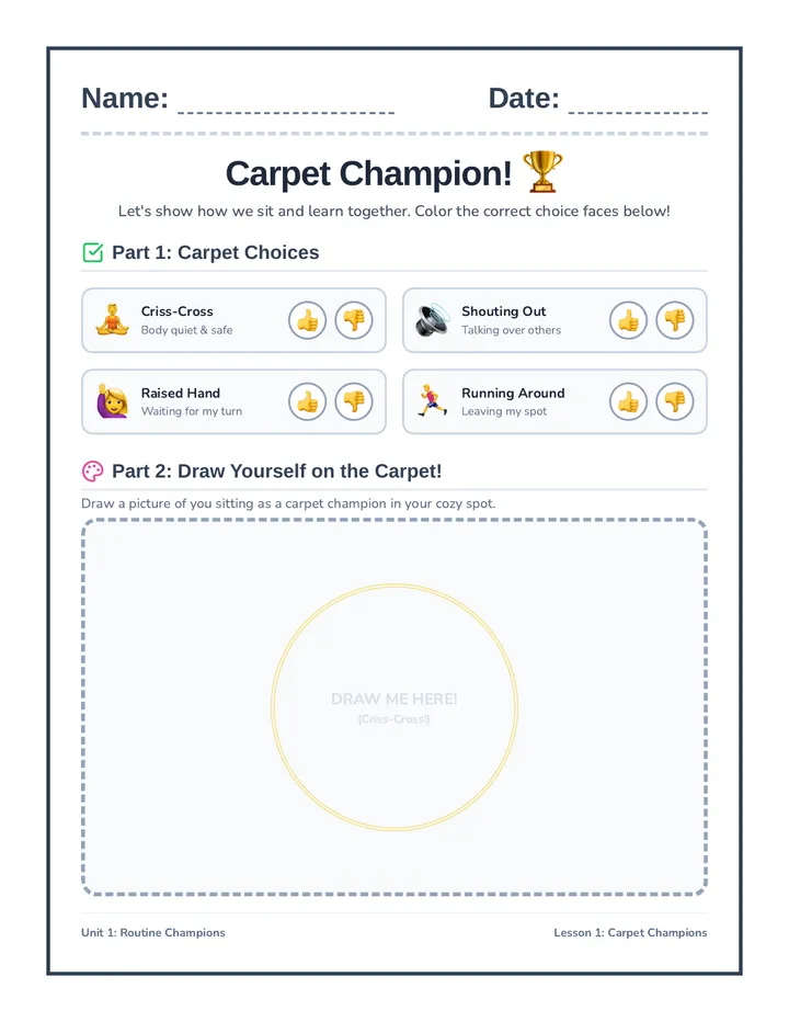 Carpet Champion Worksheet