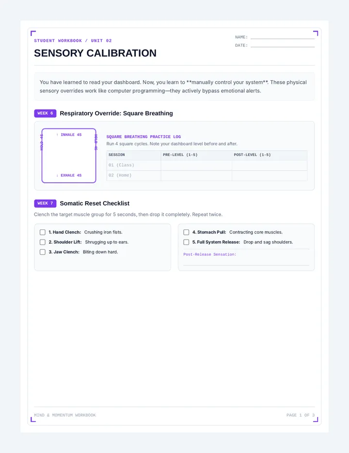 Sensory Calibration Student Workbook