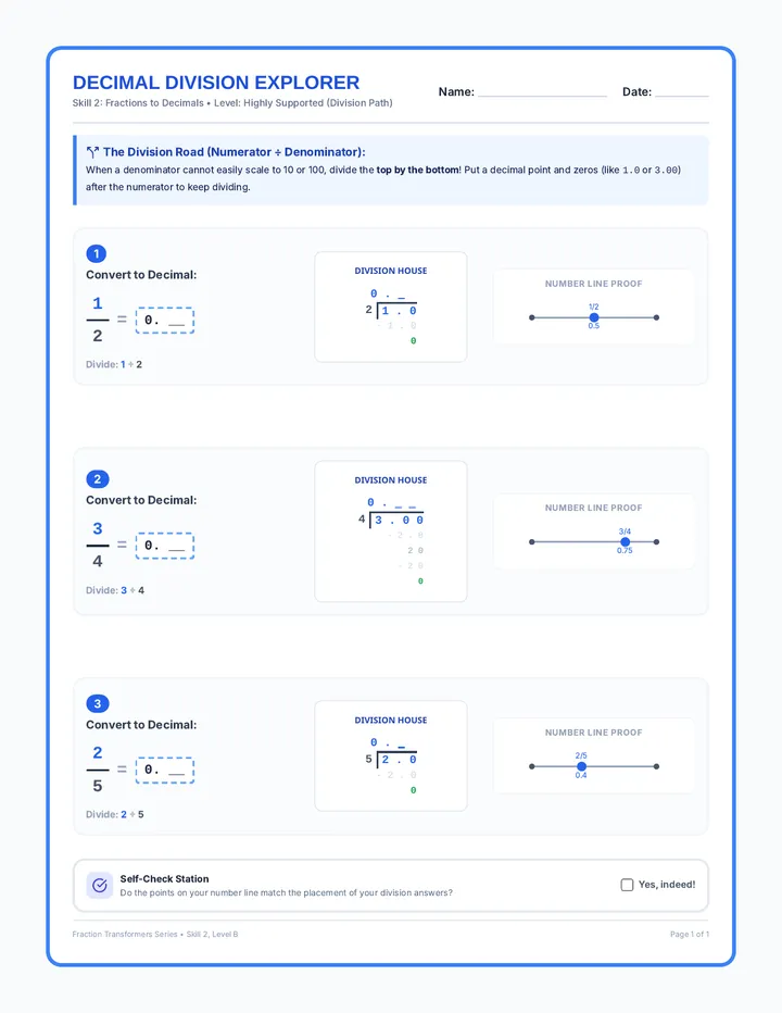 Decimal Division Explorer