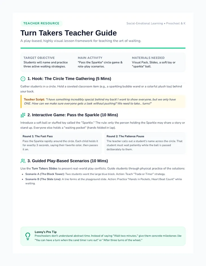Turn Takers Teacher Guide