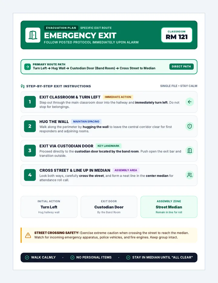 Emergency Exit Sign