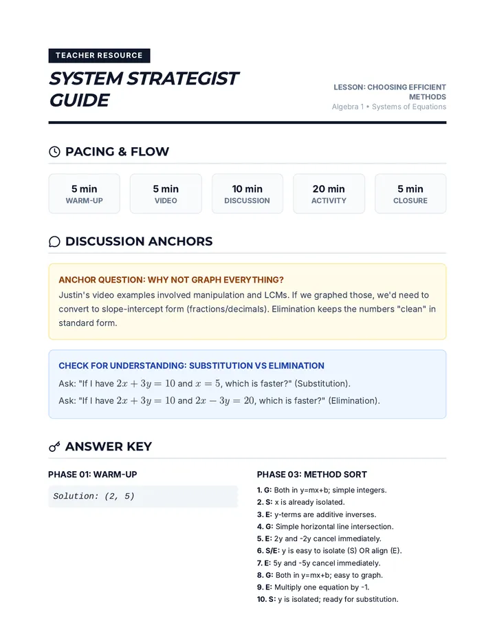 System Strategist Teacher Guide