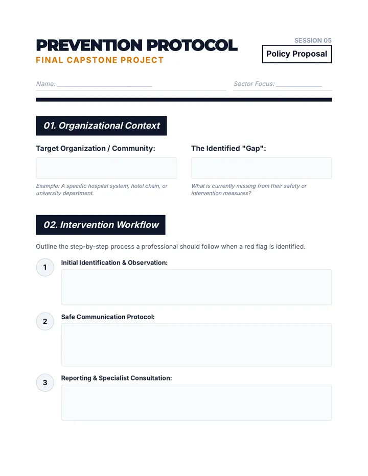 Prevention Protocol Template
