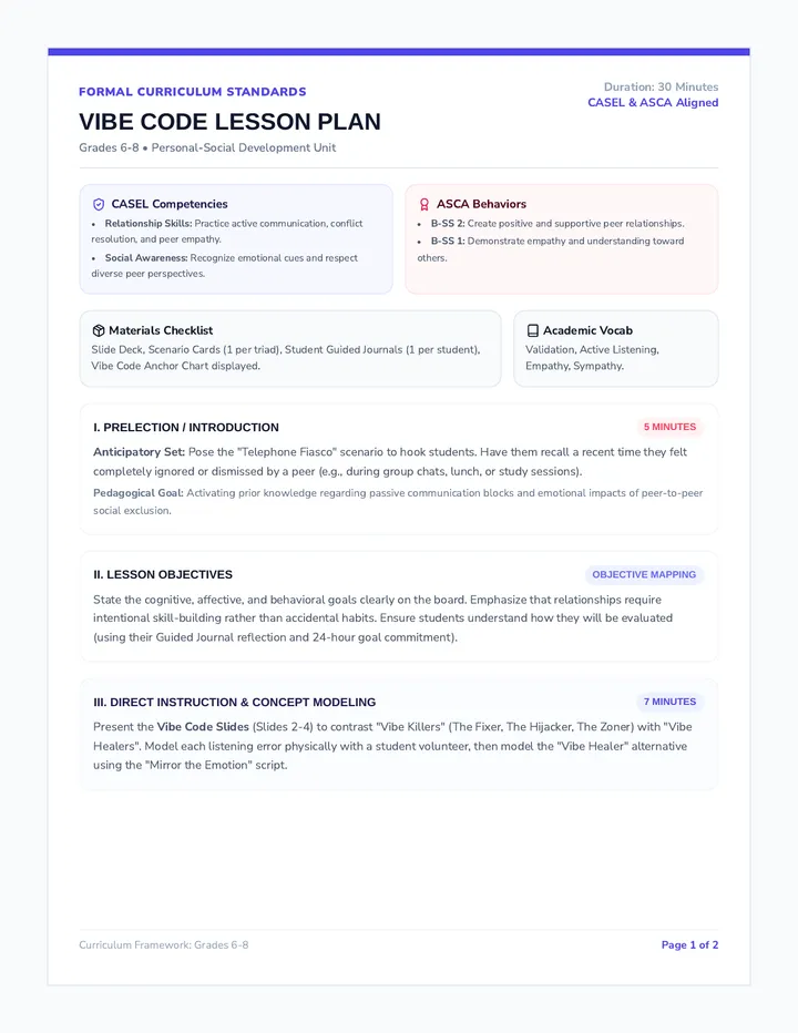 Vibe Code Lesson Plan