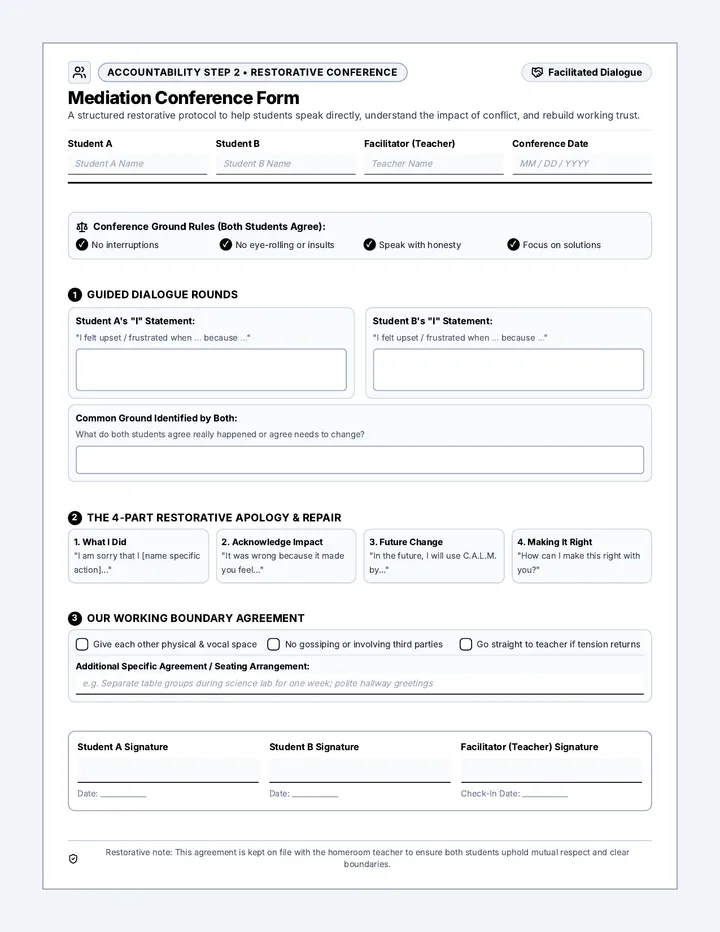 Mediation Conference Form