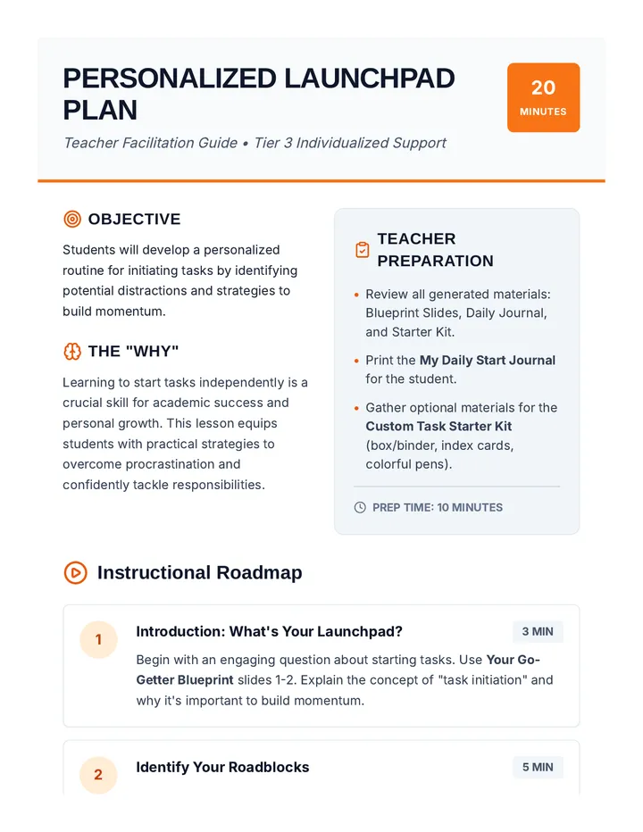 Personalized Launchpad Plan Teacher Guide