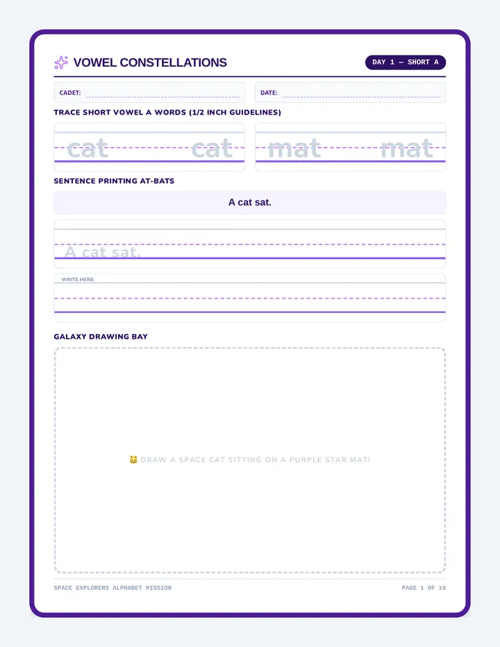 Vowel Constellations Workbook