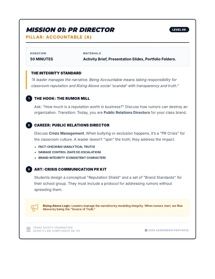 Rising Above PR Teacher Guide
